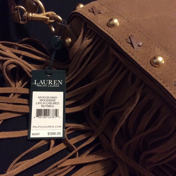 NWT LRL Woodbine Layla Suede Crossbody - Picture 5 of 8