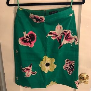 J Crew floral pencil skirt