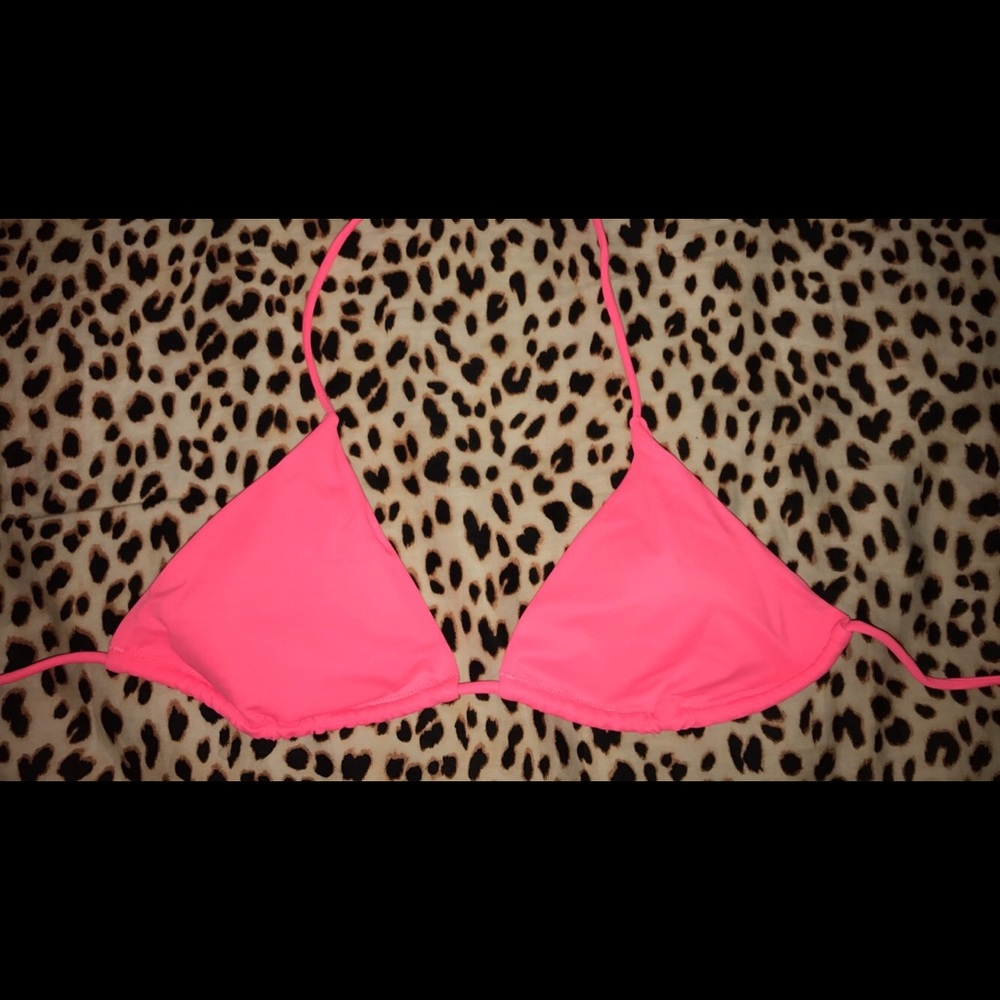 Victoria's Secret pink triangle bikini top, medium