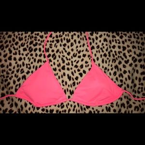 Victoria's Secret pink triangle bikini top, medium