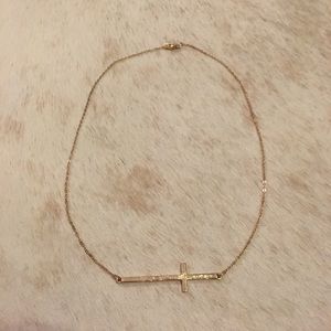 Gold cross necklace