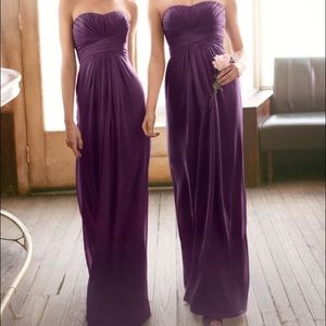 Davids bridal plum bridesmaid dress.