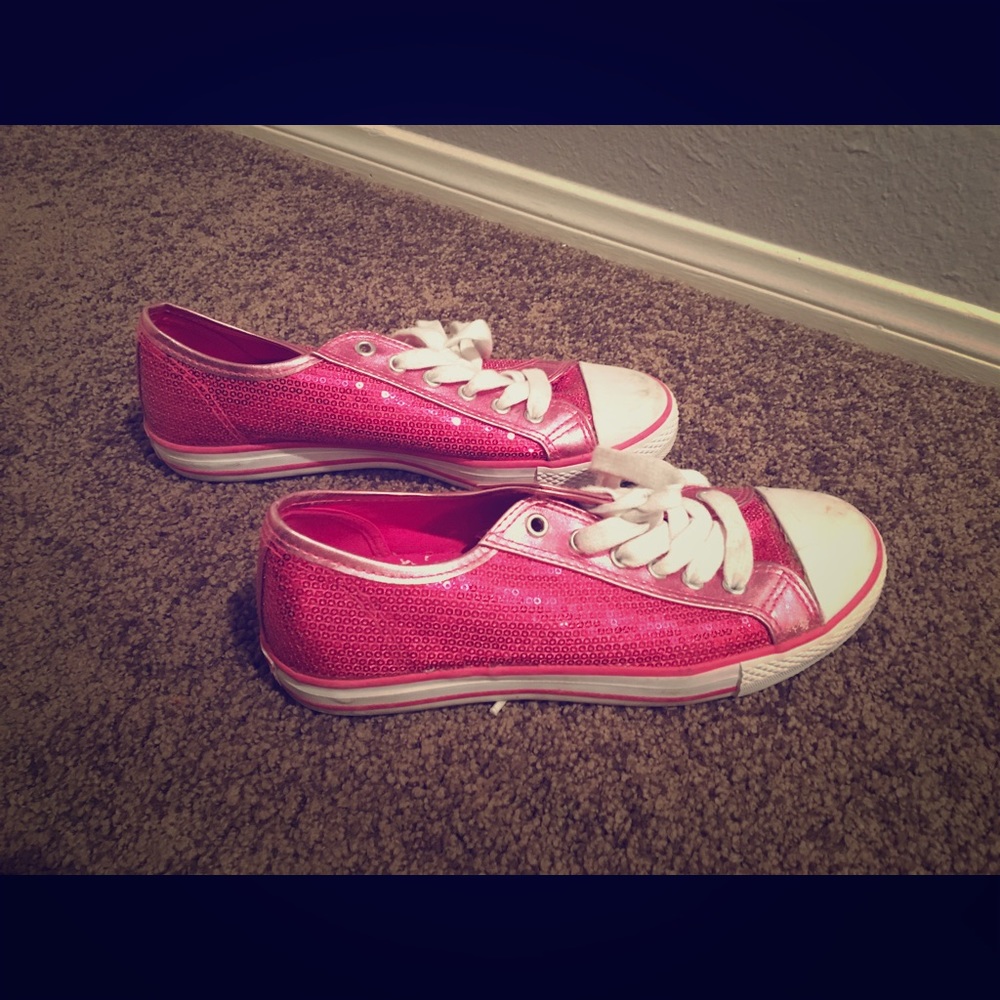 Pink sparkle shoes