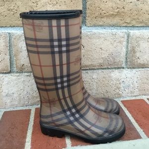 Burberry rain boots