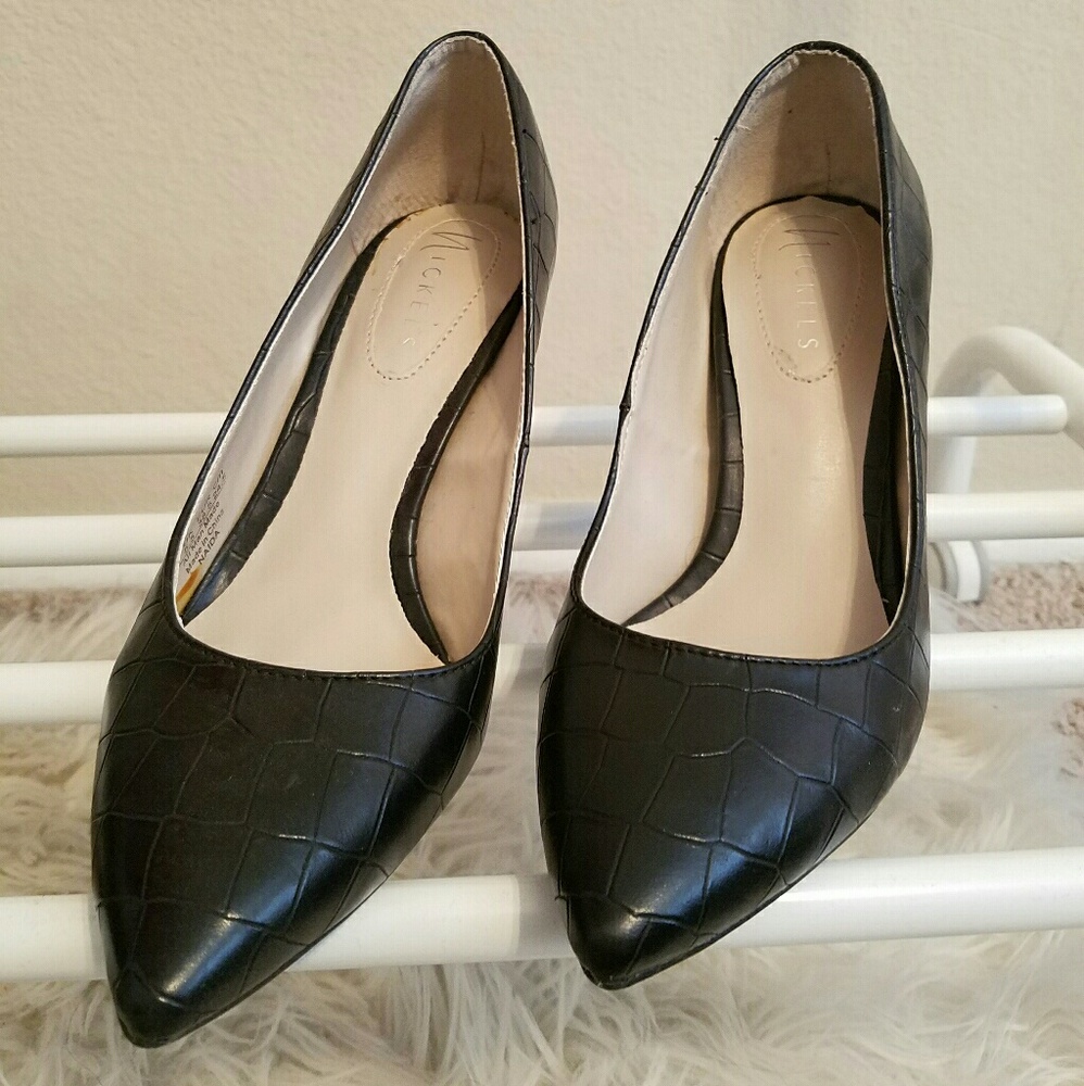 SOLD Nickels "Nadia" Croc-Embossed Heel - Size 7.5
