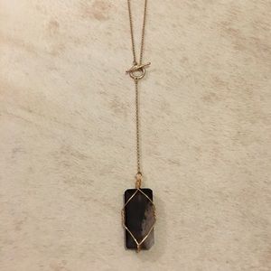 Extra long rock necklace