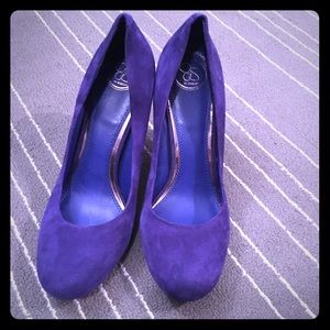 Jessica Simpson Blue Suede Pumps