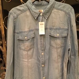 Chico's denim utility shirt