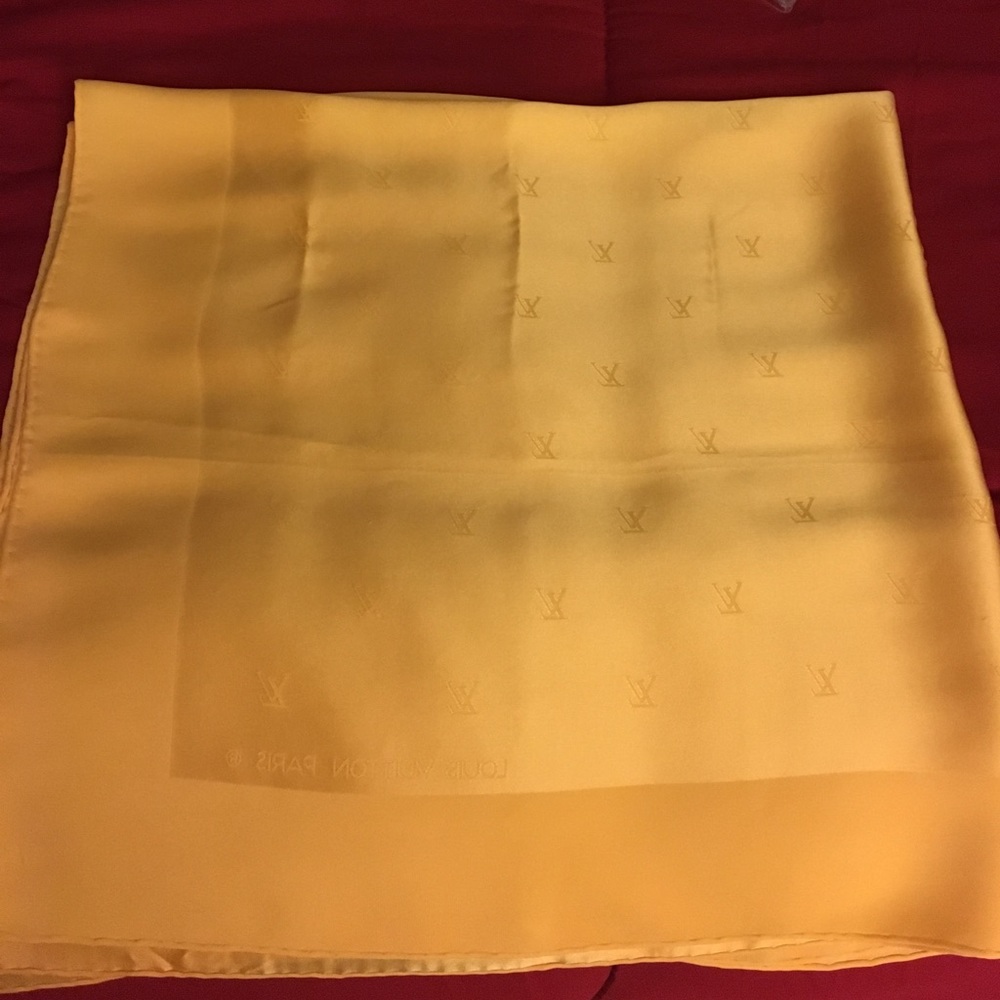 Authentic Louis Vuitton yellow scarf