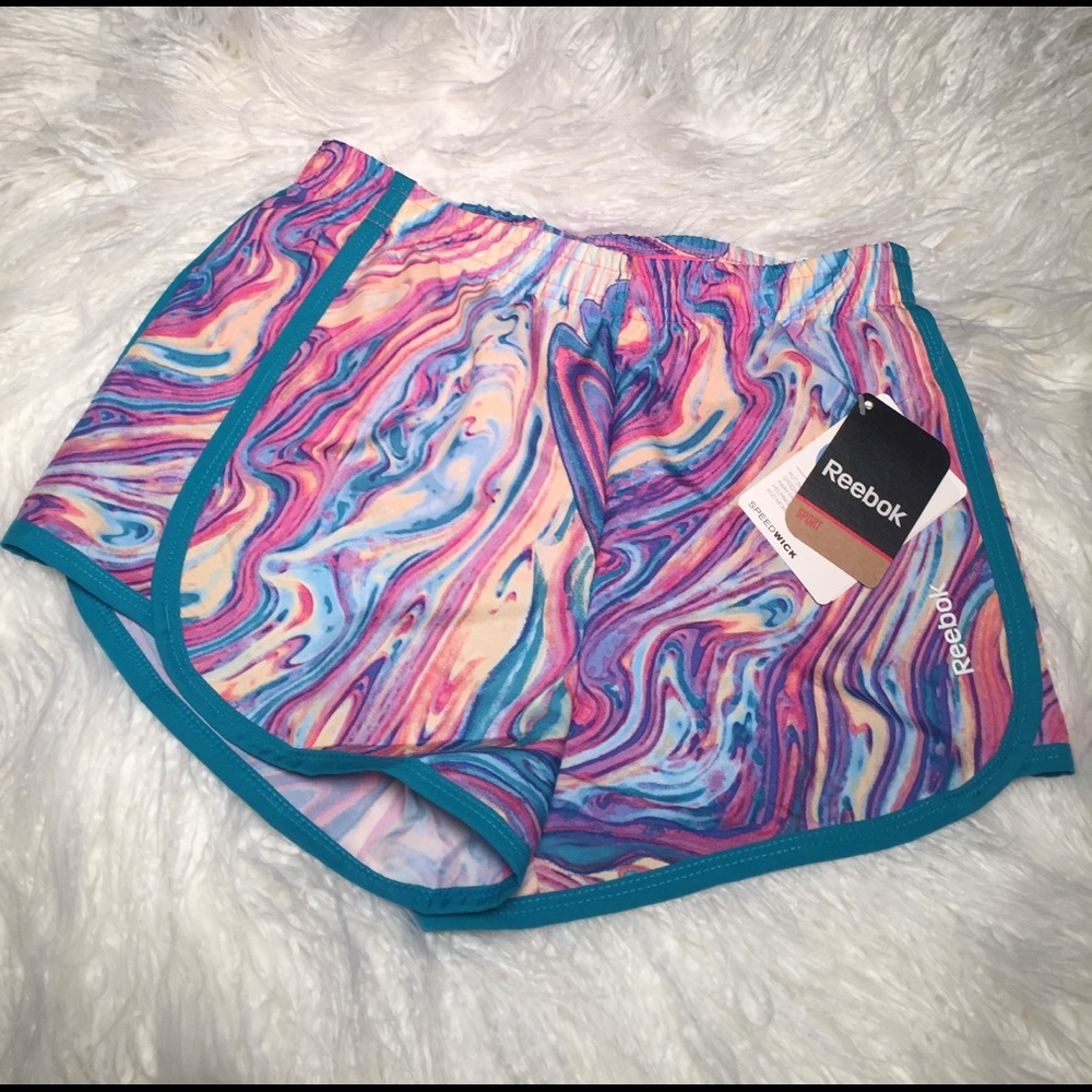 Reebok- Girls Printed Active Shorts.