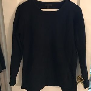 J Crew navy blue tunic sweater with pockets
