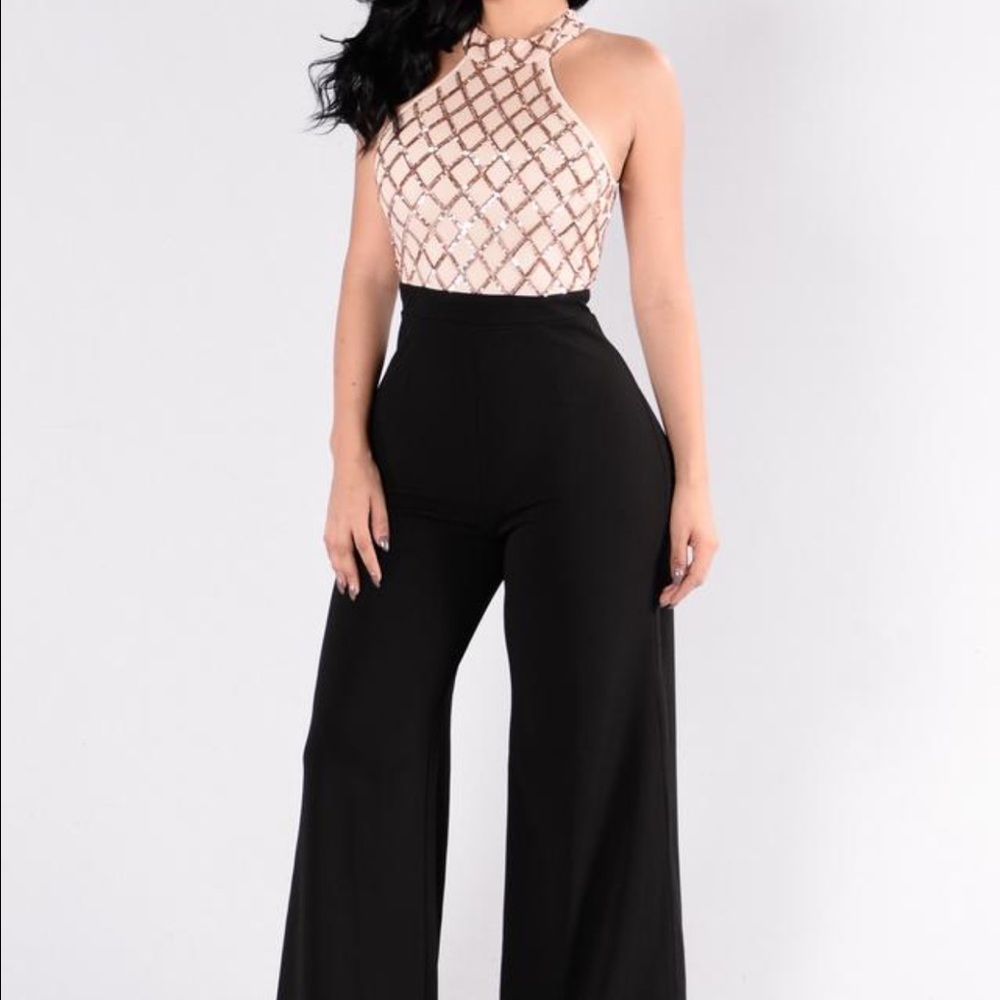 Rose gold jumpsuit brand new without tags