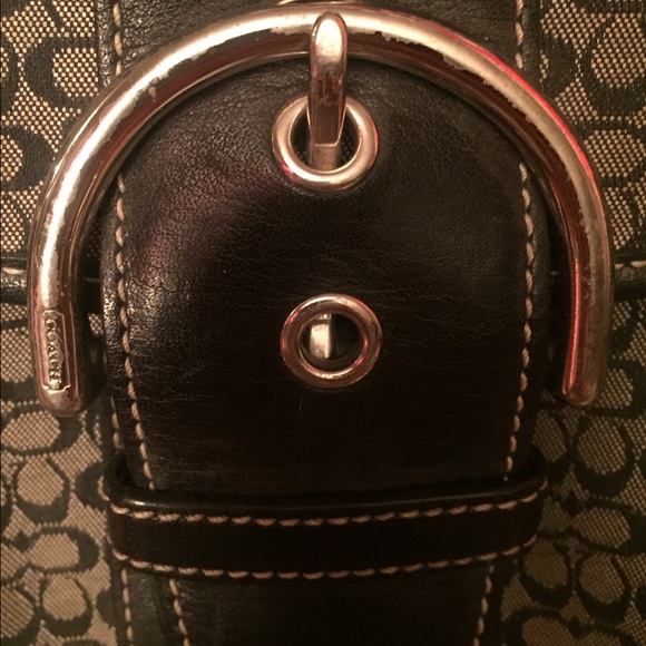 Coach Blue Canvas and Leather Shoulder Bag Coach | TLC US Coach bag