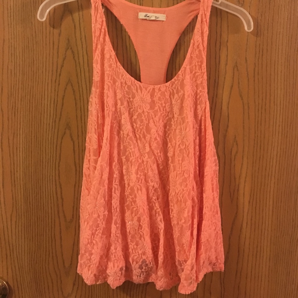 Lacy coral top