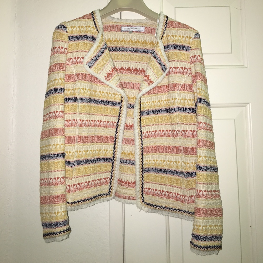 Zara Trafaluc Fringe Trim Jacket