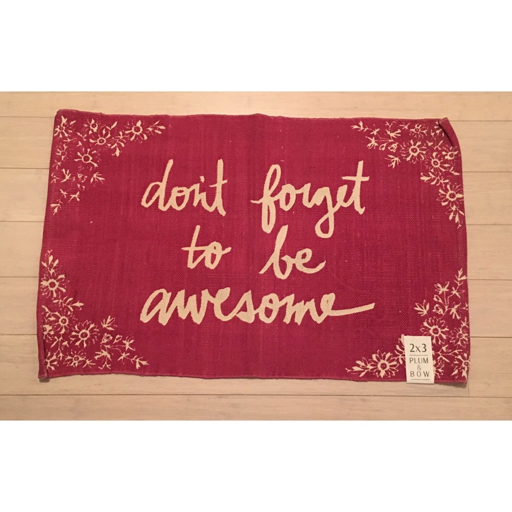 Urban Outfitters "don't forget to be awesome" rug