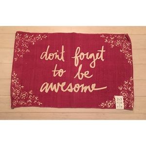Urban Outfitters "don't forget to be awesome" rug