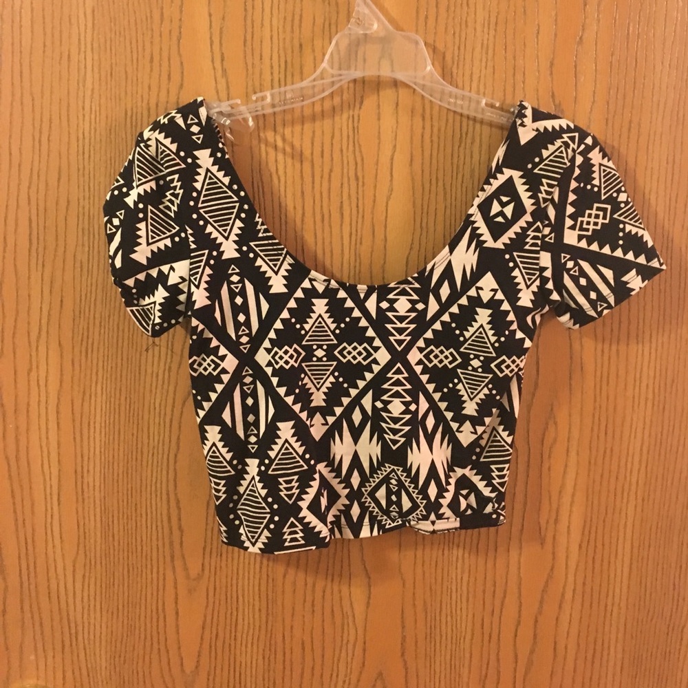 PINK Aztec crop top