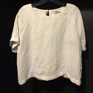 White dressy crop top