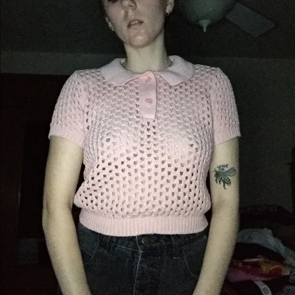Older Style American Apparel Knit Collared Shirt