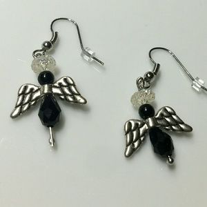 Black Angel Earrings