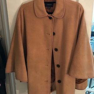 Lands' End camel wool cape