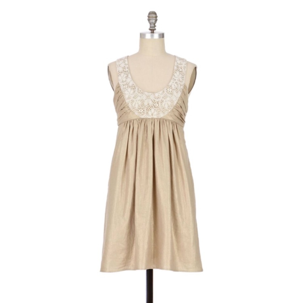 Beautiful gold dress from Anthropologie