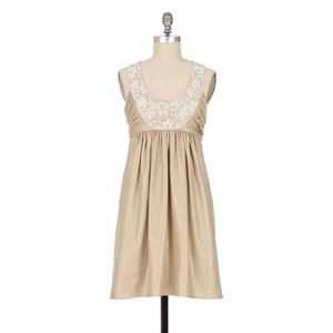 Beautiful gold dress from Anthropologie