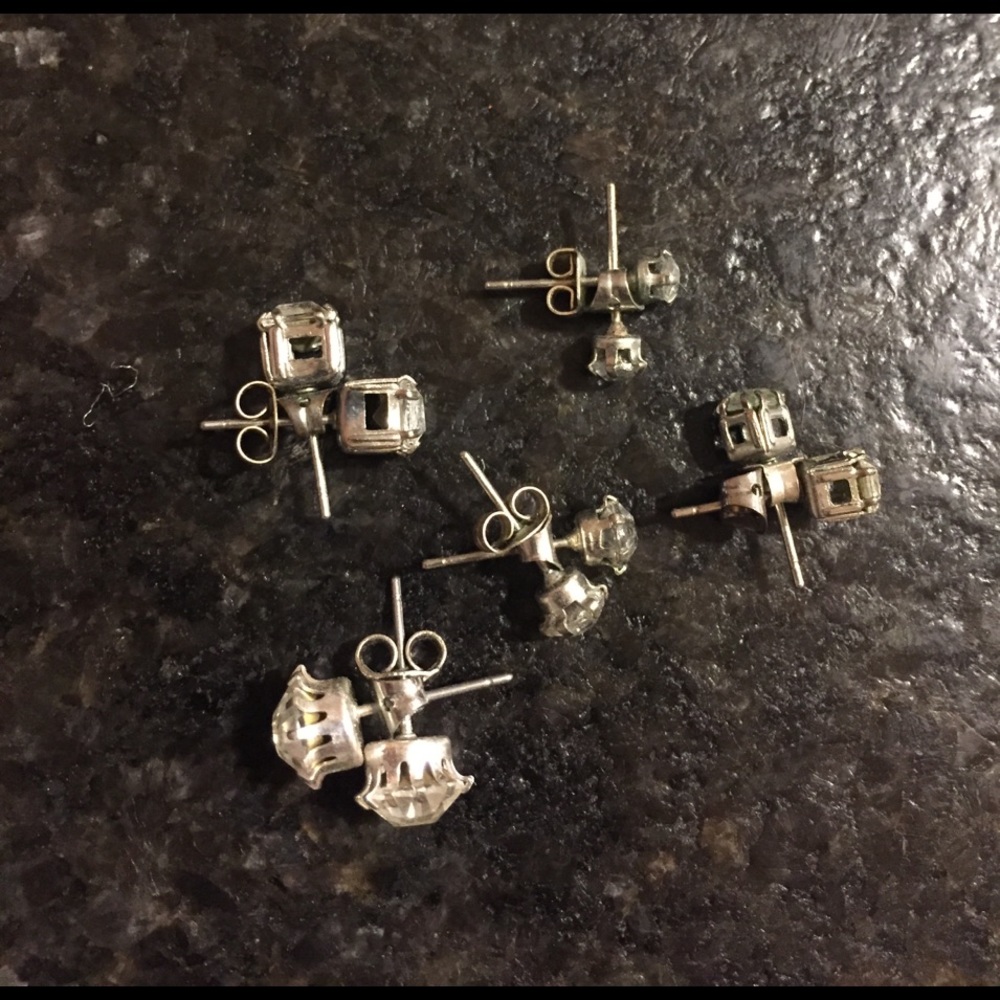 Assorted diamond earrings
