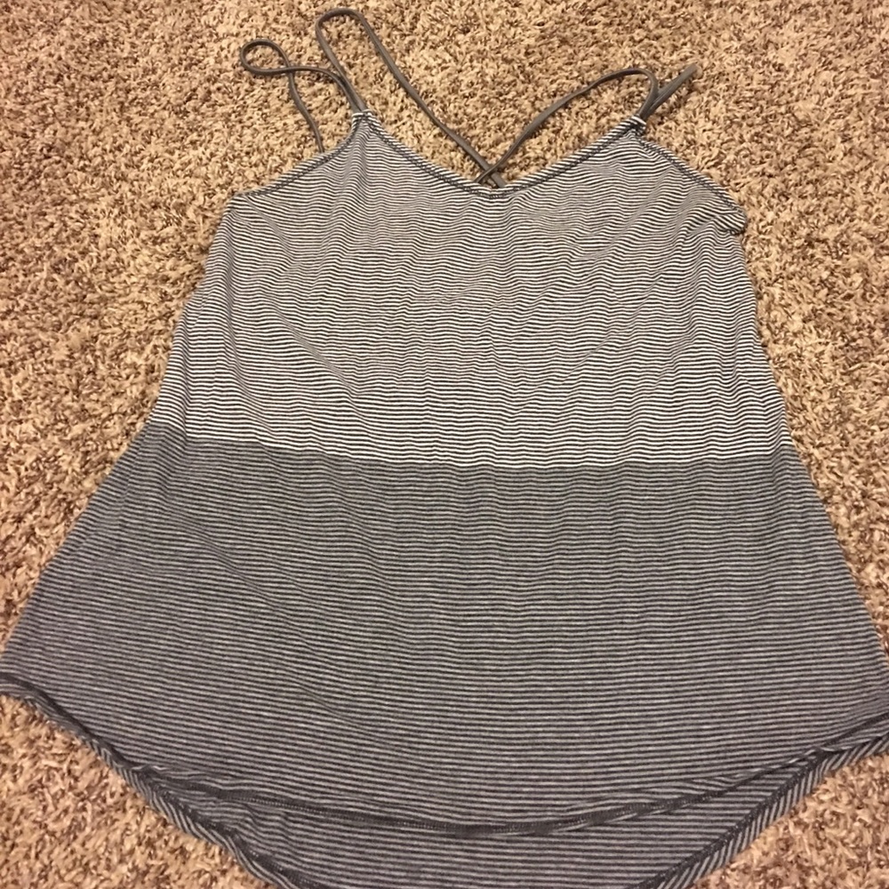 Lululemon grey stripe tank