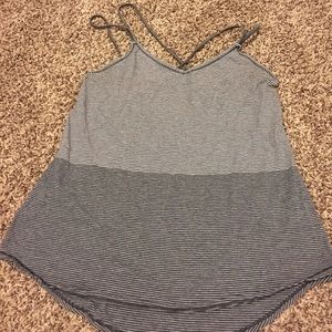 Lululemon grey stripe tank
