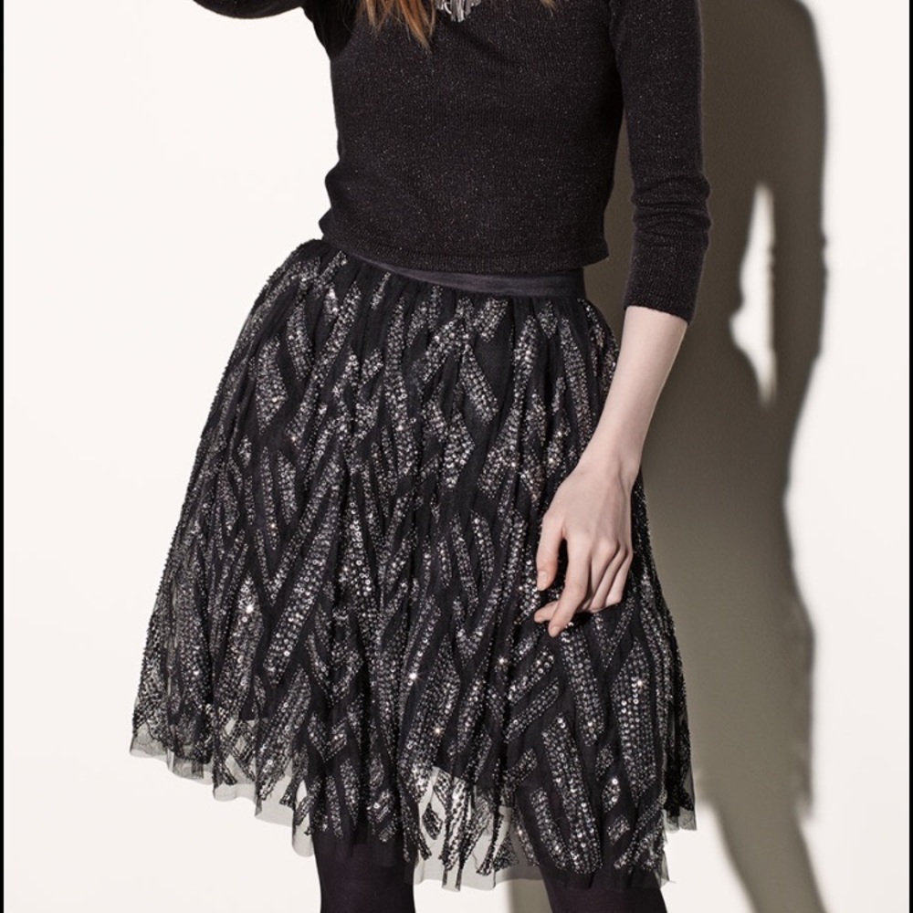 Parker switched beaded skirt