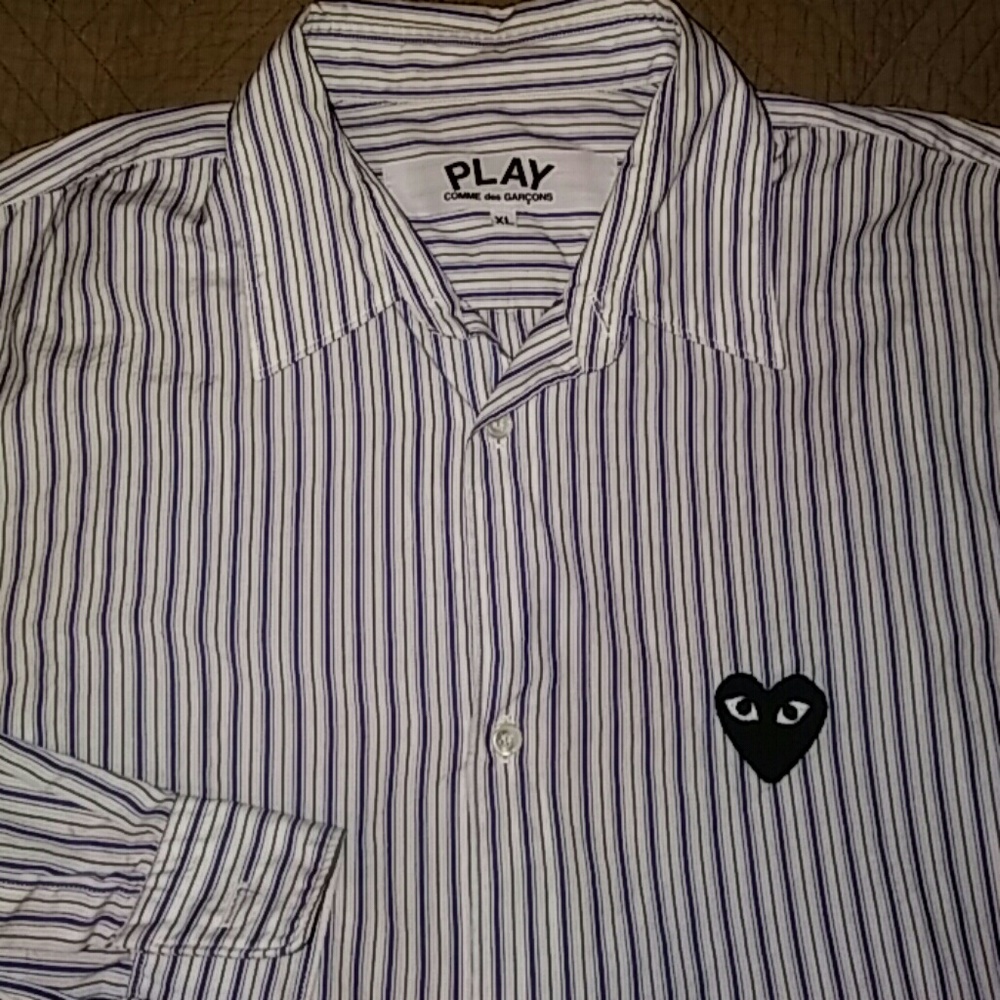 Authentic Comme des Garcons Play Button Down