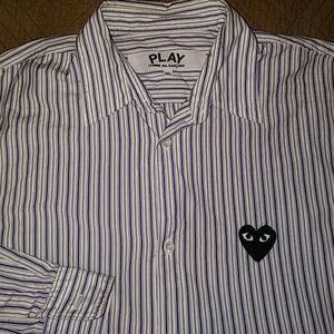 Authentic Comme des Garcons Play Button Down