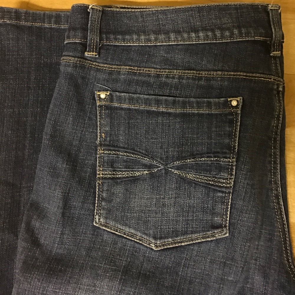 White House Black Market Noir Flare Leg jean