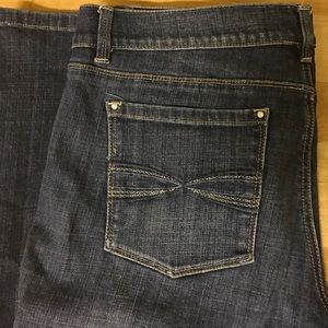 White House Black Market Noir Flare Leg jean