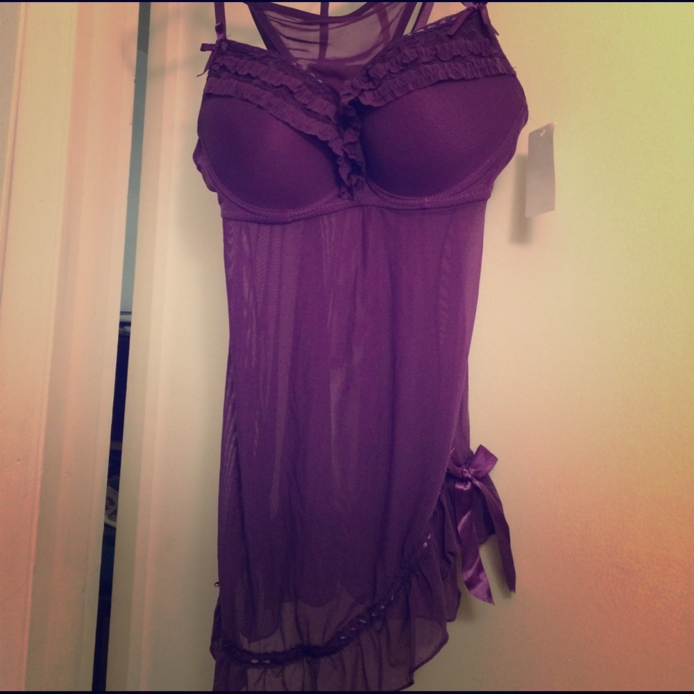 NWT Purple Nightie with Underwire and Padded Cups