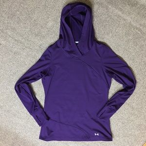 Under Armour Cold Gear EVO Hoodie, Medium, Purple