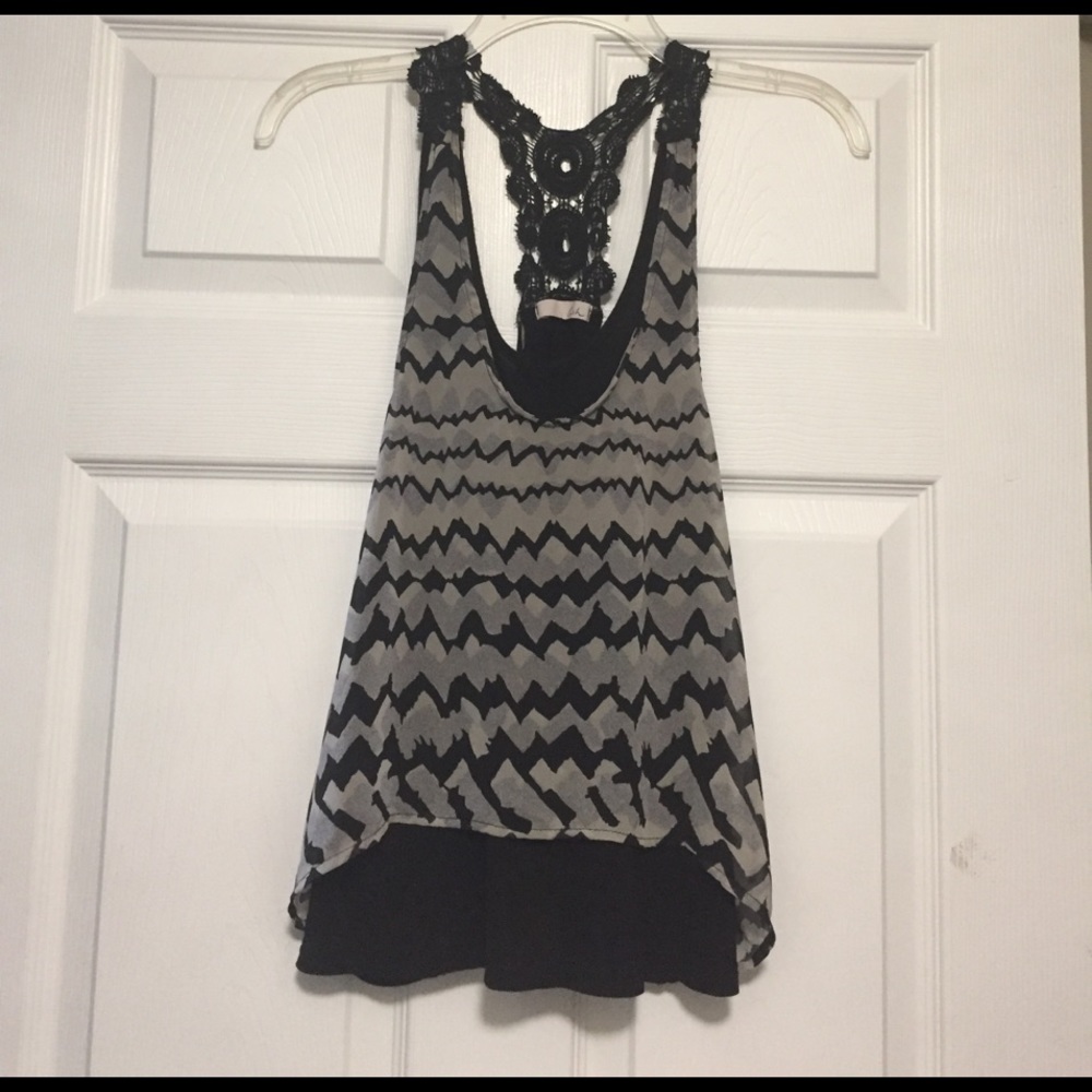 Lush brand lace embellished top