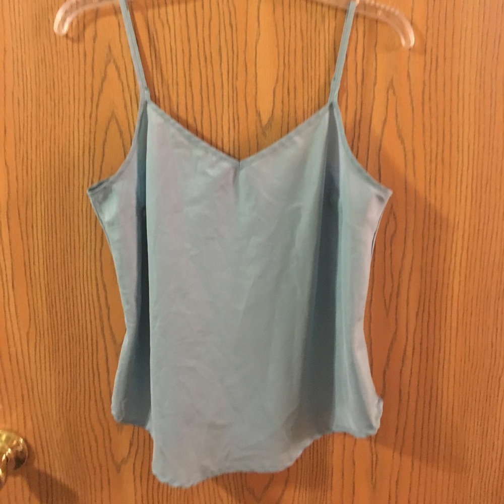 Blue blouse tank