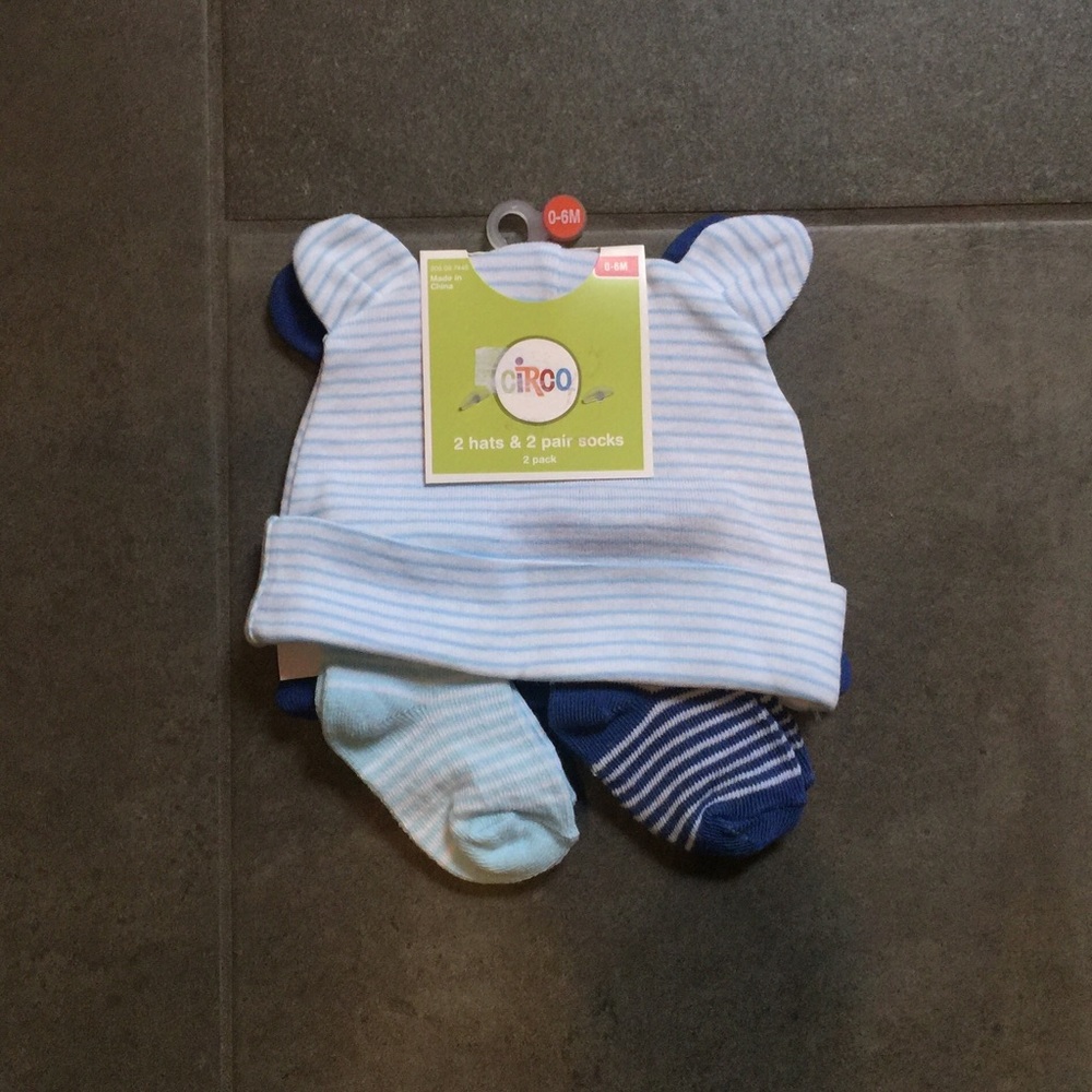 Bear ear hats with matching socks