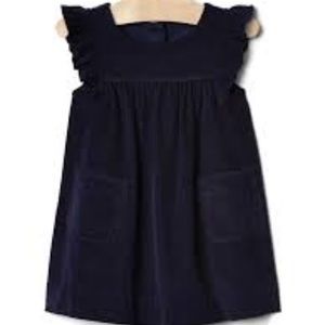 Baby Gap flutter sleeve cord jumper -- Navy