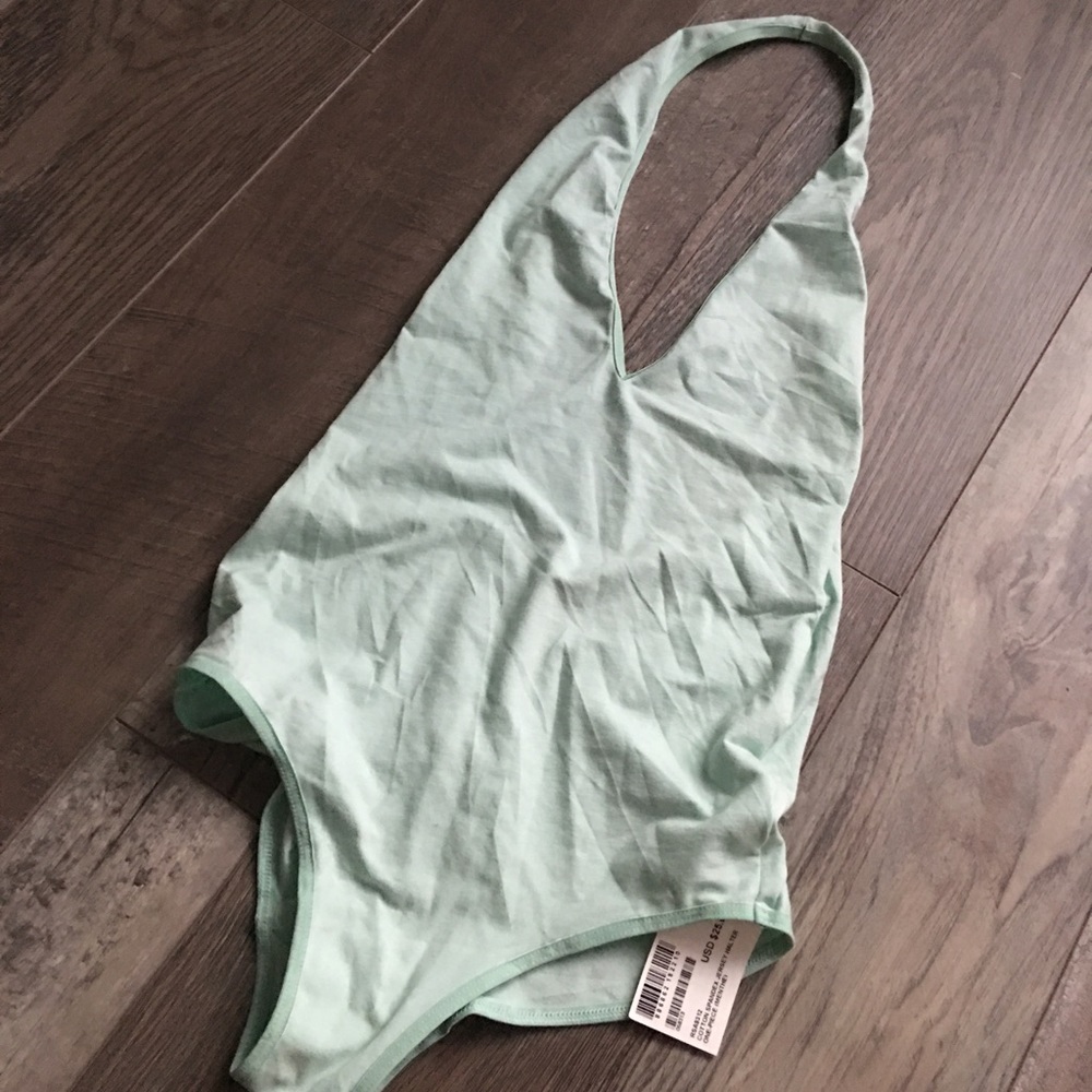American Apparel Mint green body suit - low back