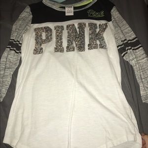 pink baseball tee