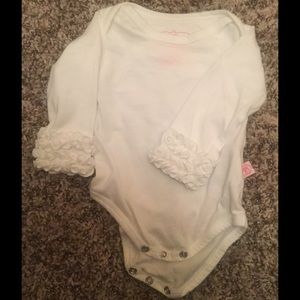 NWOT RuffleButt White Onesie