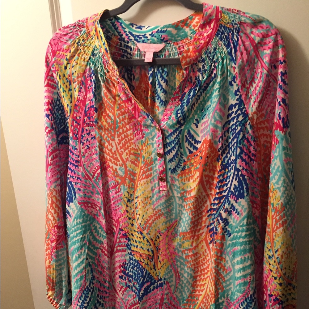 Large EUC Electric Feel Lilly Pulitzer Elsa Top