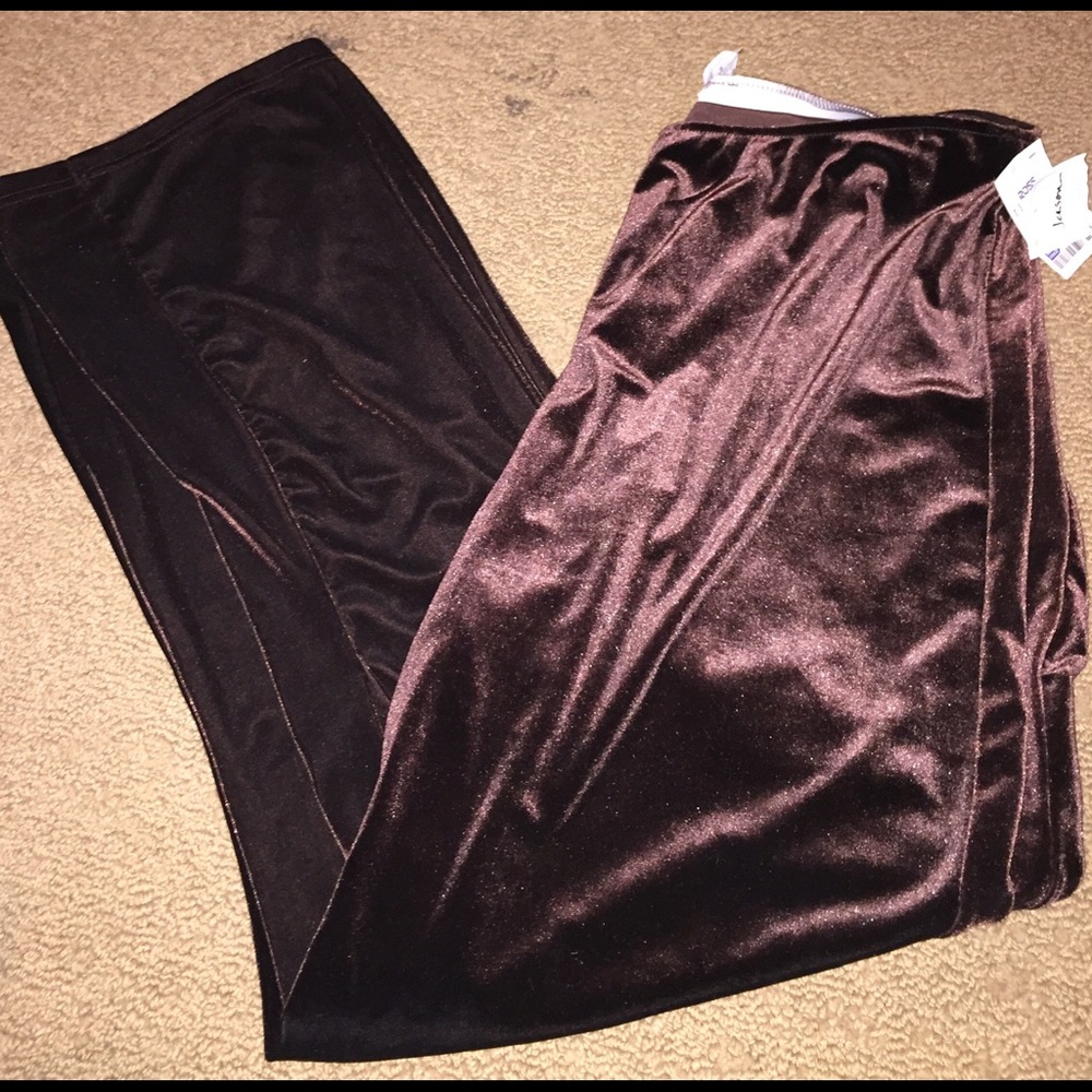 JASON MAXWELL VELVET DARK BROWN PANTS