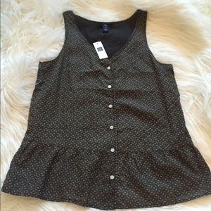 Gap sleeveless peplum blouse