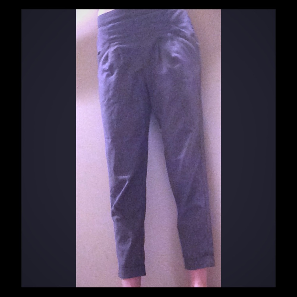 Grey Ankle Crop High Rise Trousers Size 4