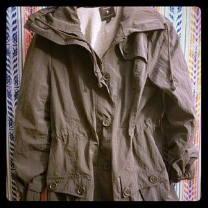 FOREVER 21 GRAY RAIN COAT